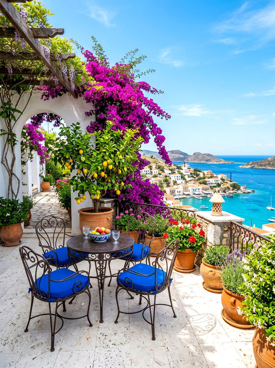 Mediterranean roof terrace - 30 terrace lounge ideas aesthetic