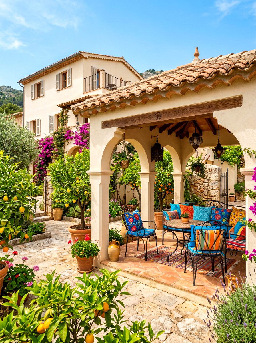 Mediterranean stucco pavilion - 30 open air pavilion ideas