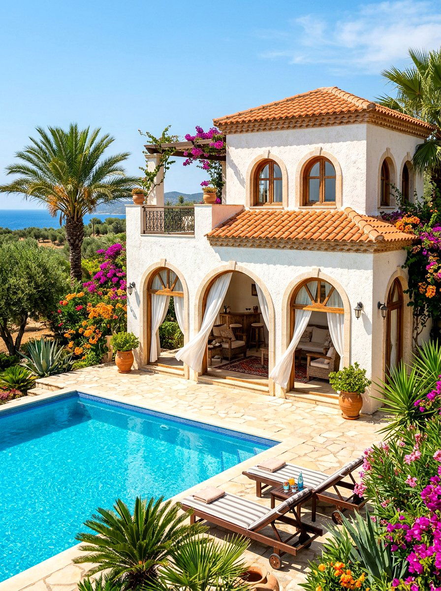 Mediterranean style pool house - 30 modern pool house ideas