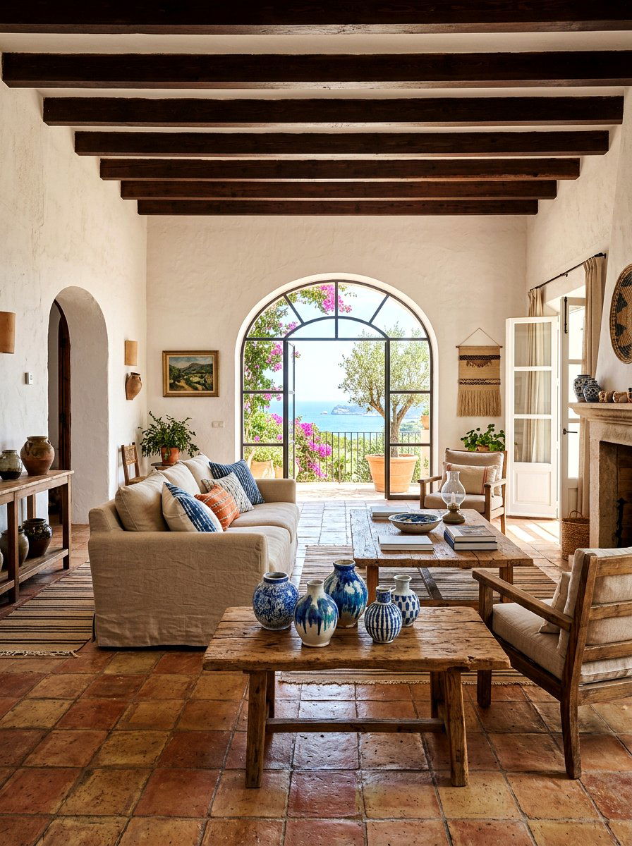 Mediterranean terracotta living room - 30 terracotta living room ideas