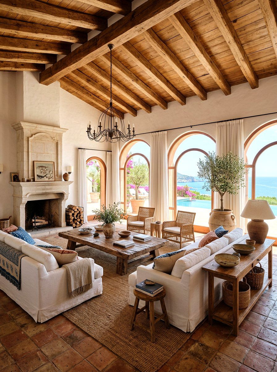 Mediterranean villa style lounge - 30 warm Mediterranean lounge ideas