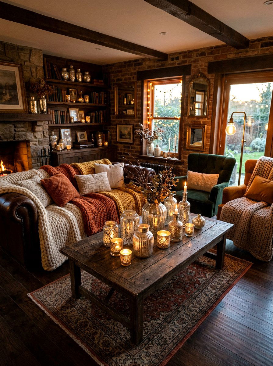Mercury Glass Lounge - 30 metallic holiday decor ideas