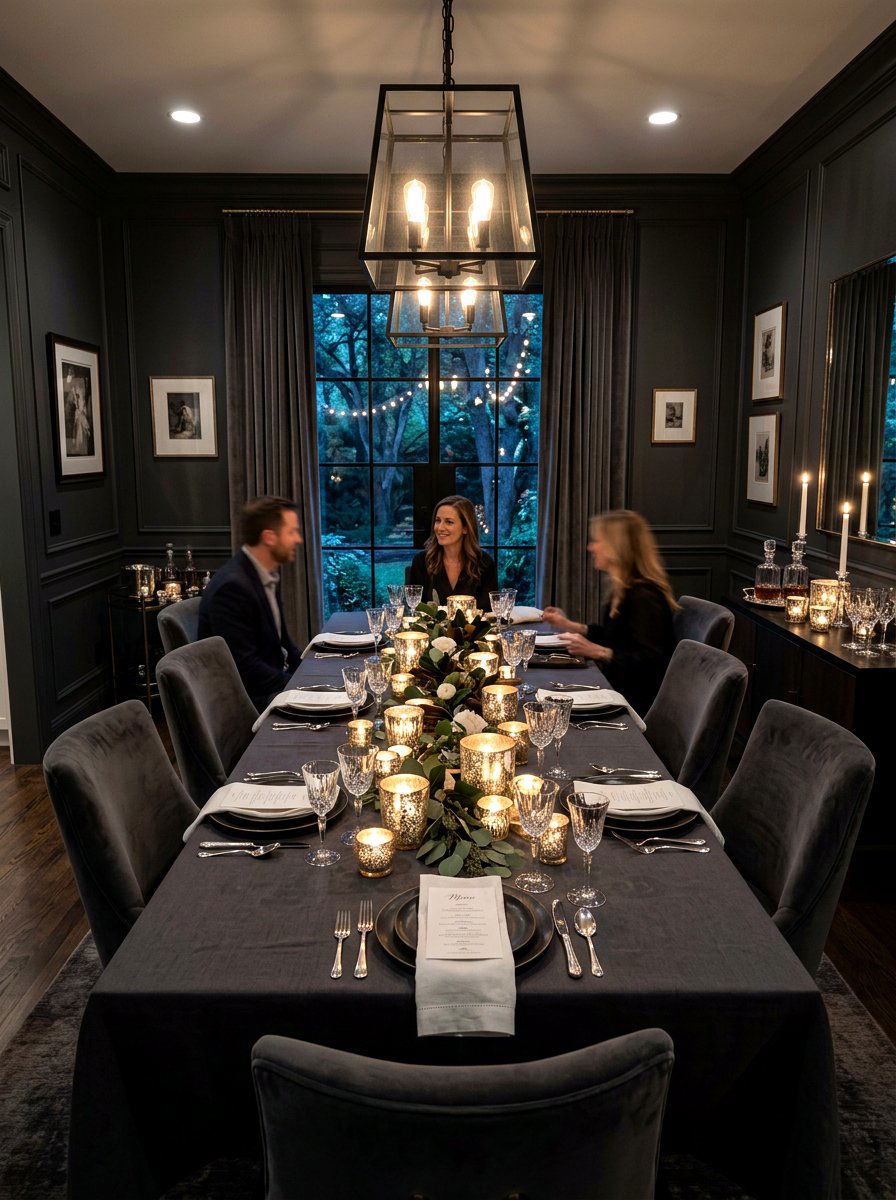 Mercury Glass Votive - 30 winter dining table ideas