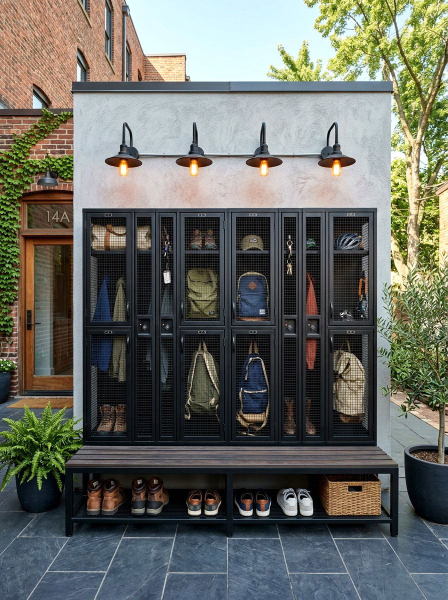 Mesh Door Mudroom Locker Wall - 30 mudroom locker wall ideas
