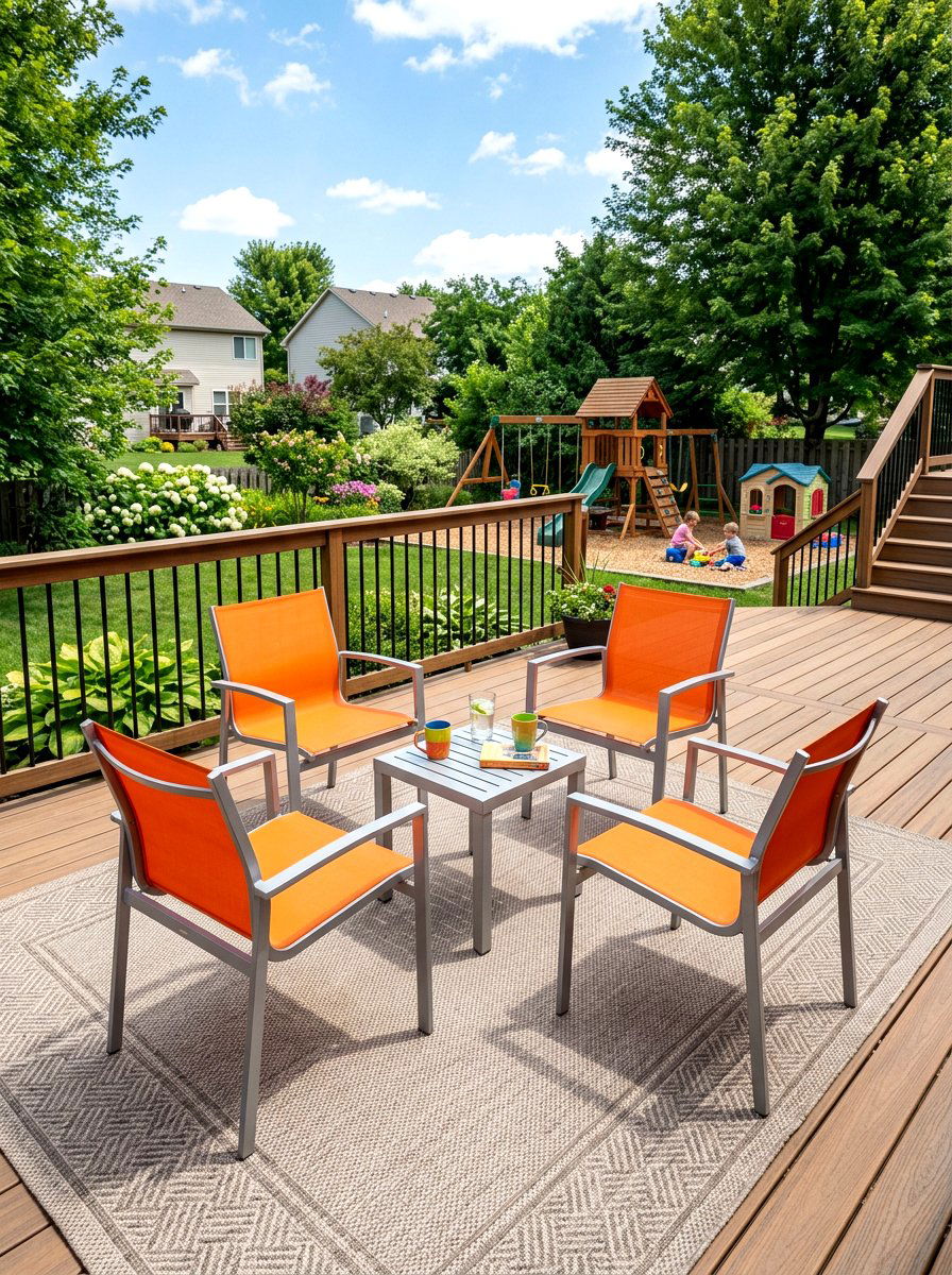 Mesh Fabric Patio Seating - 30 sling chair patio ideas