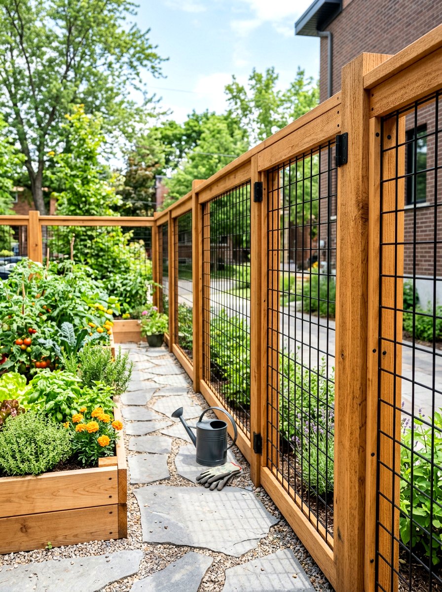 Mesh Panel Frame - 30 decorative fence ideas