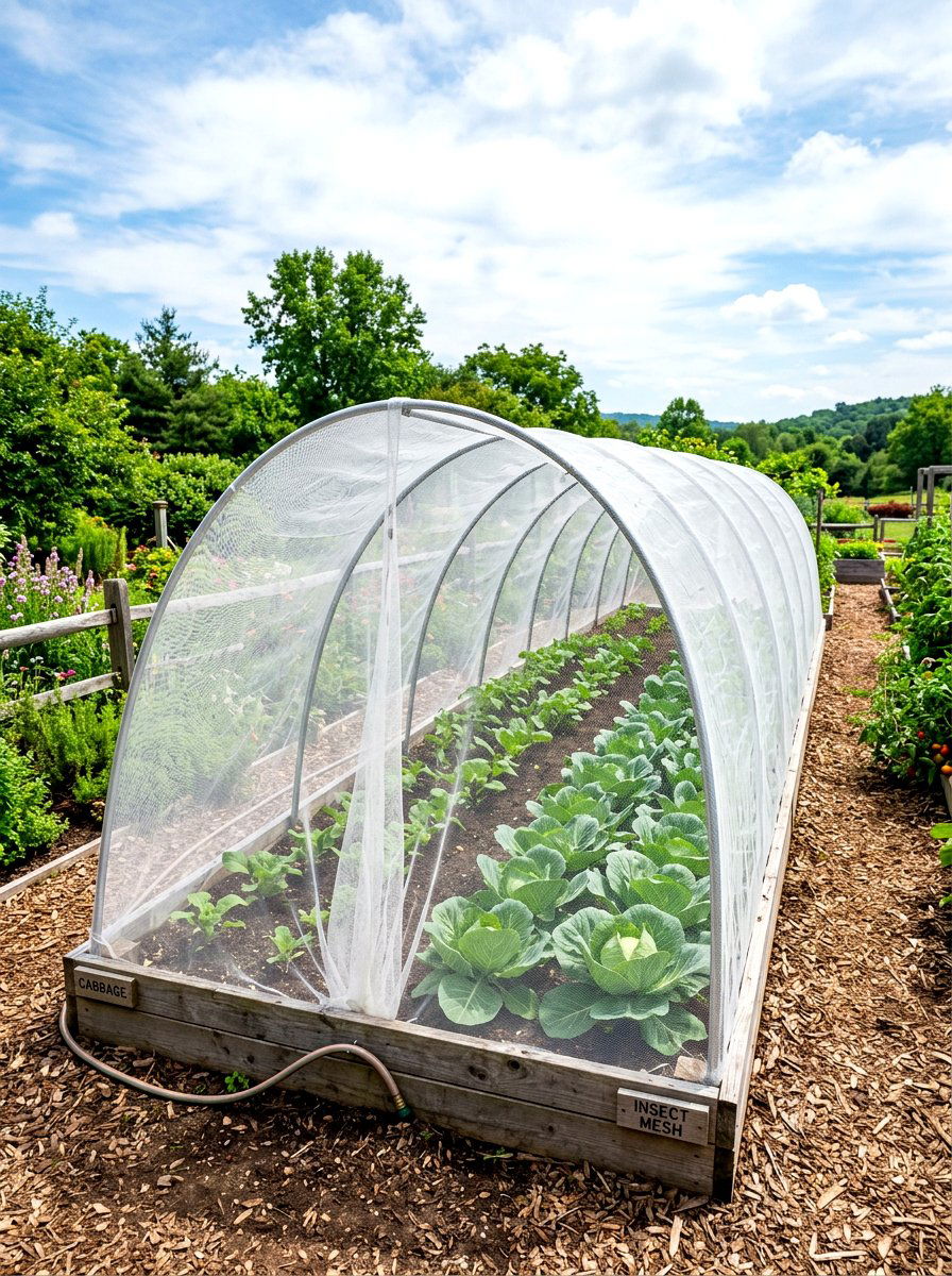 Mesh insect hoop house - 30 hoop house garden ideas