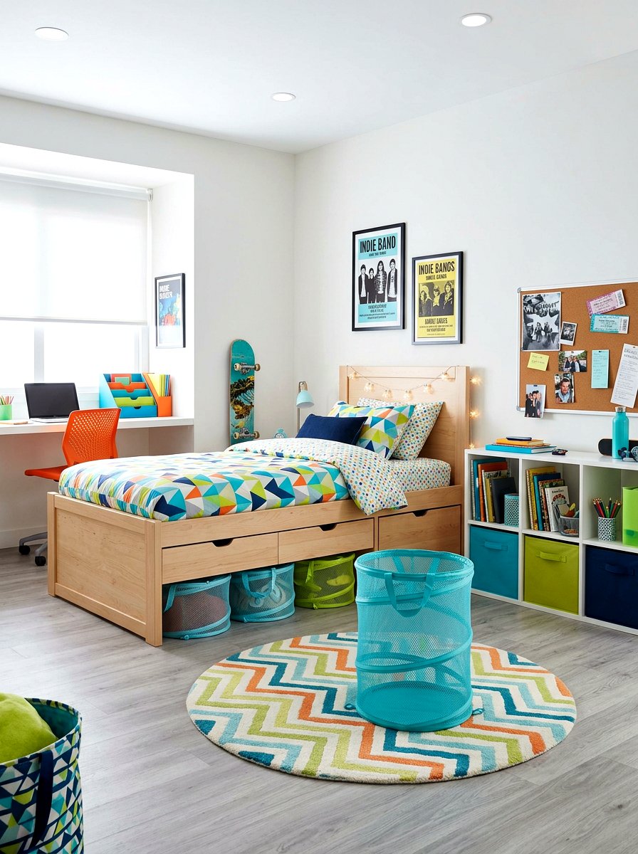 Mesh pop up bins - 30 under bed storage ideas