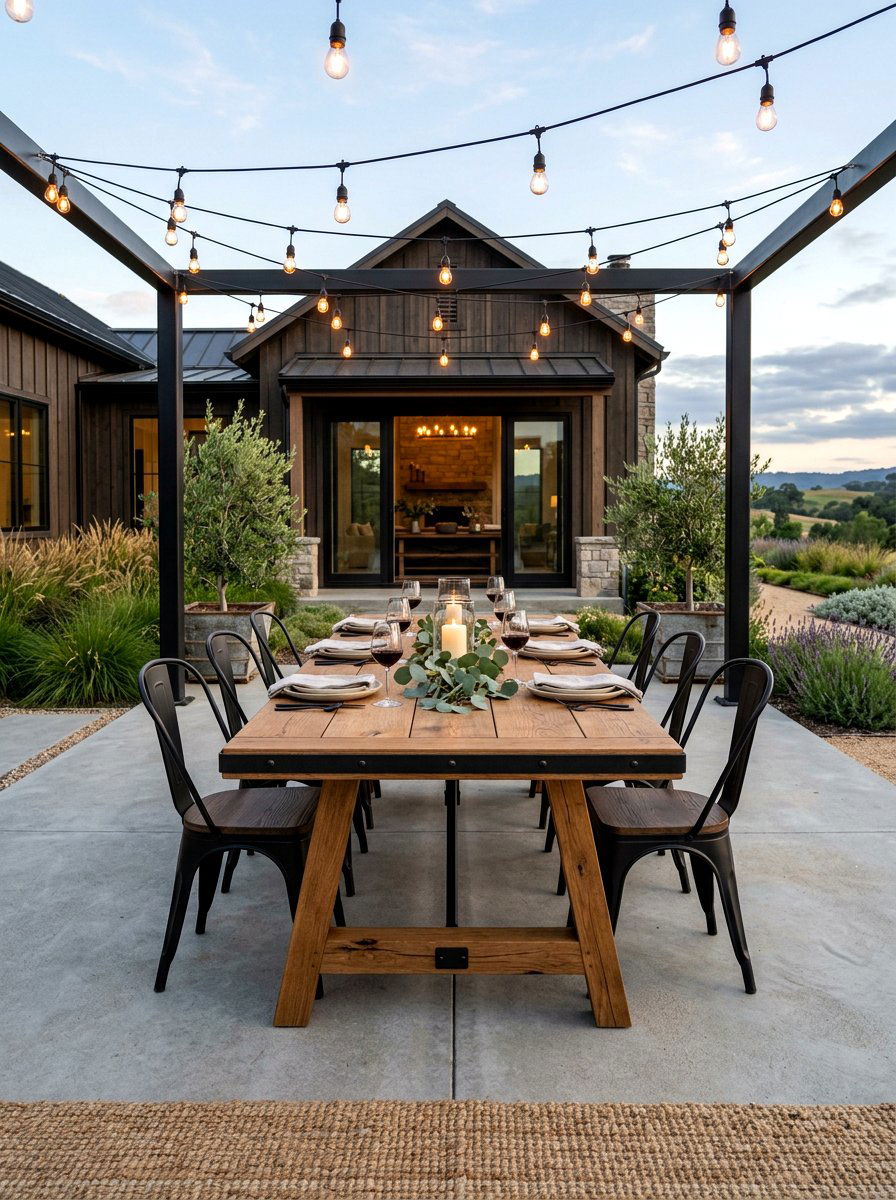 Metal And Wood Trestle Table - 30 farmhouse outdoor table ideas