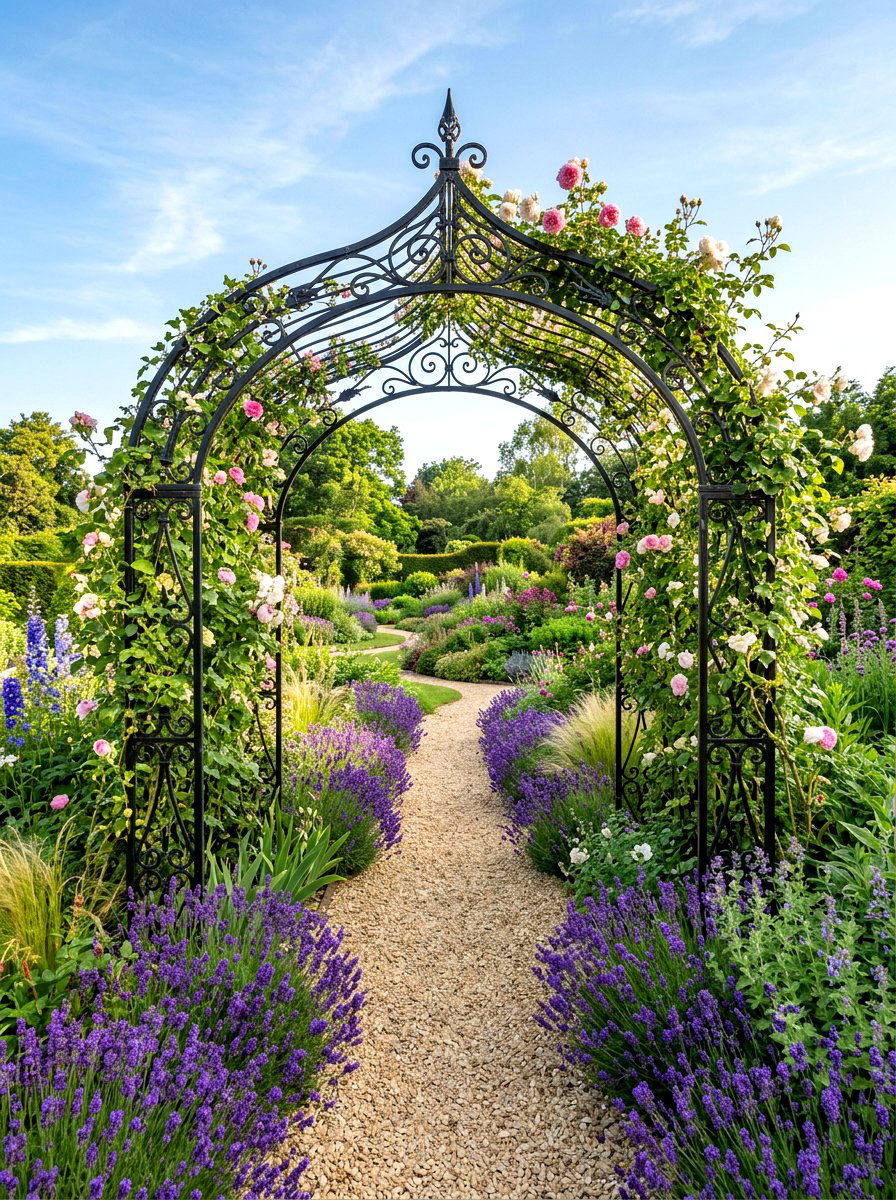 Metal Arch - 30 grape arbor ideas