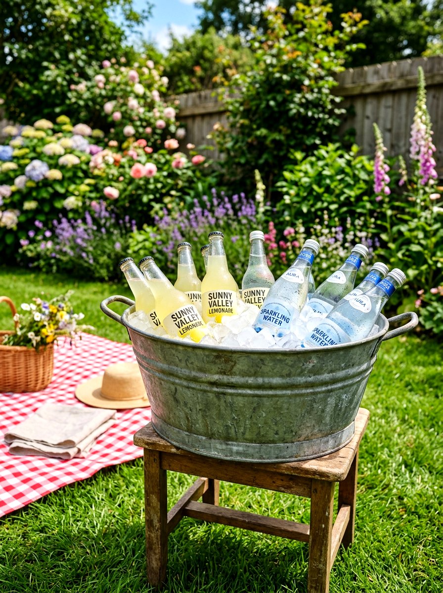 Metal Beverage Tub - 30 picnic party decor ideas