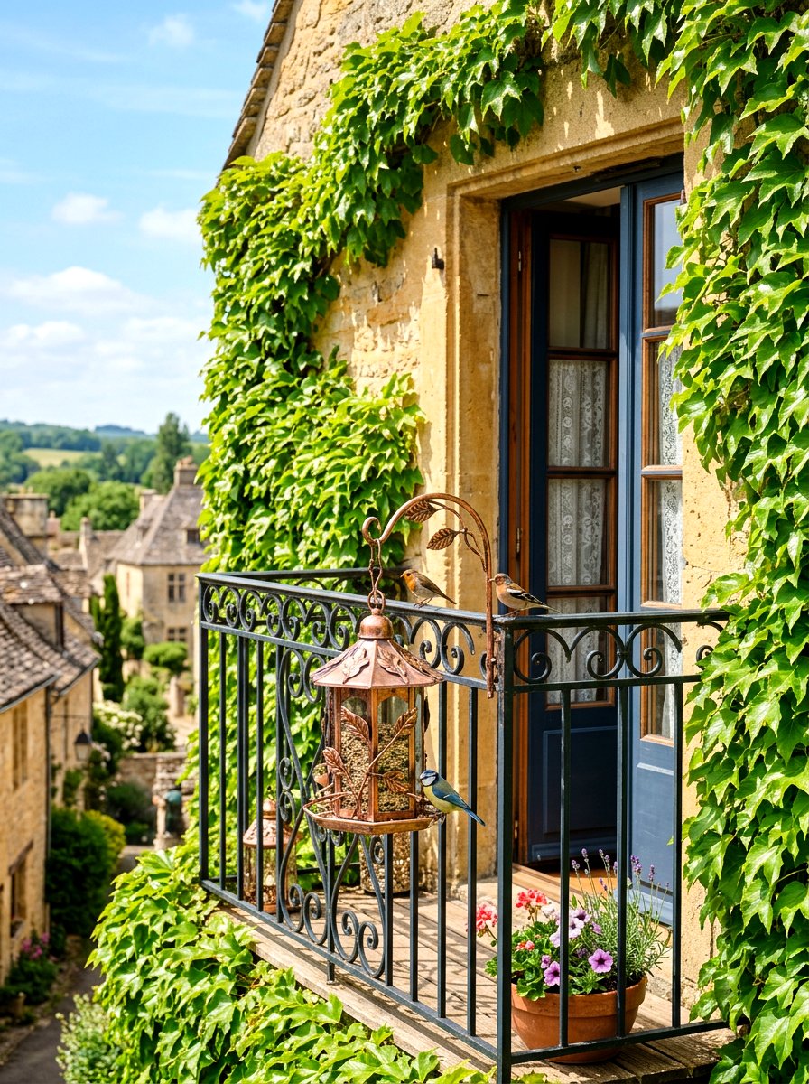 Metal Bird Feeder - 30 Juliet balcony decor ideas