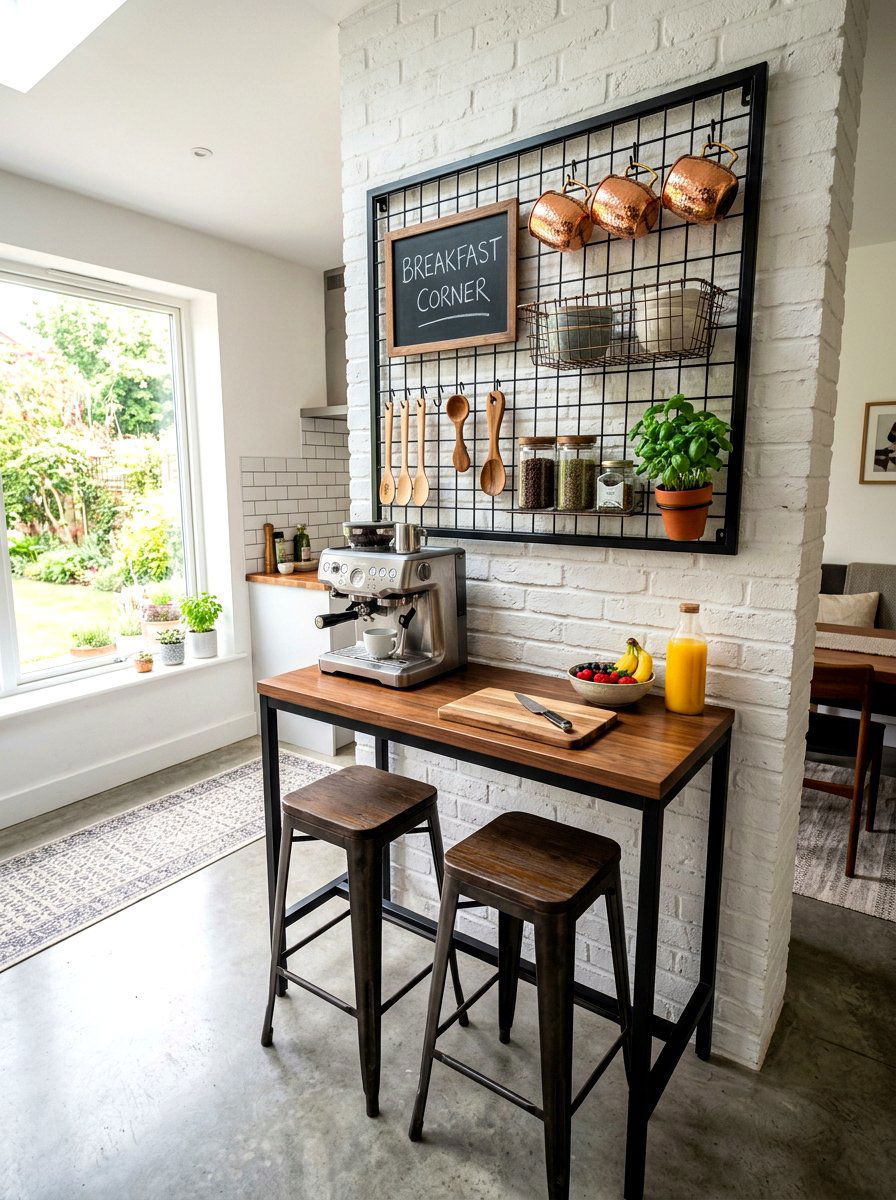 Metal Breakfast Corner Wall Racks - 30 breakfast corner shelves ideas