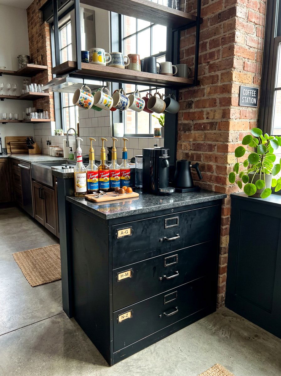 Metal Cabinet Kitchen Coffee Bar - 30 file drawer kitchen ideas