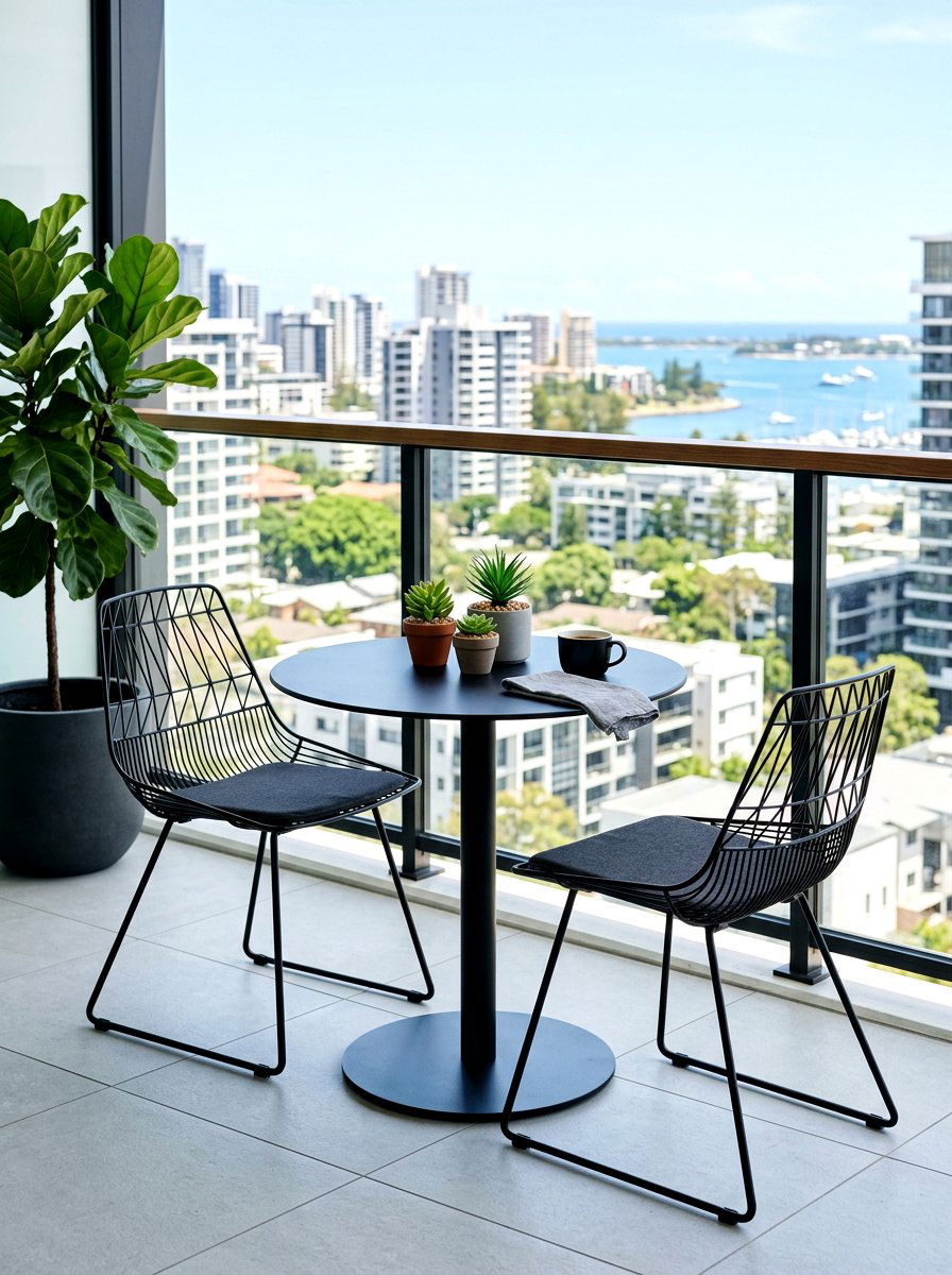 Metal Cafe Table - 30 balcony furniture ideas