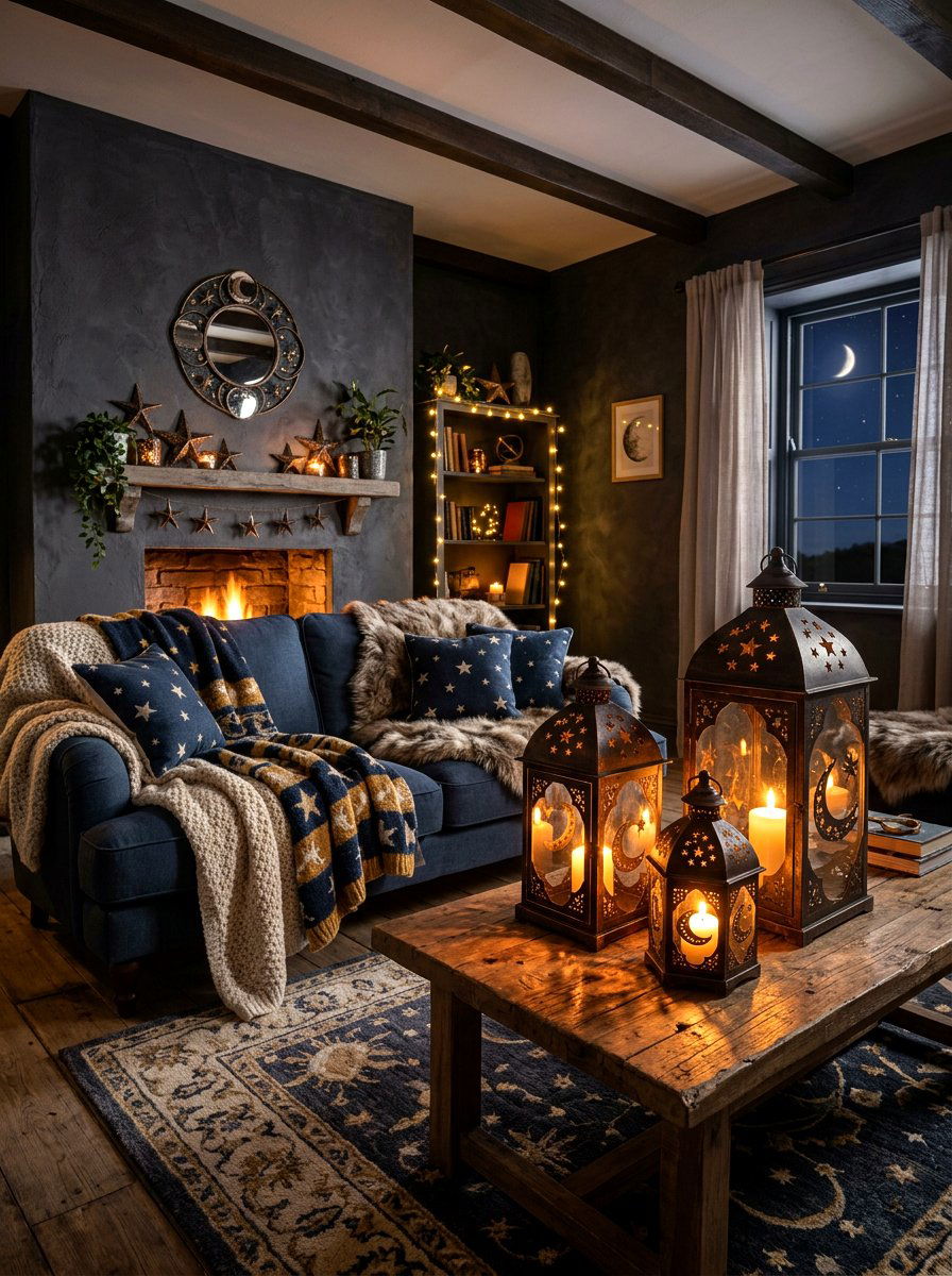 Metal Candle Lanterns - 30 extra celestial living room ideas