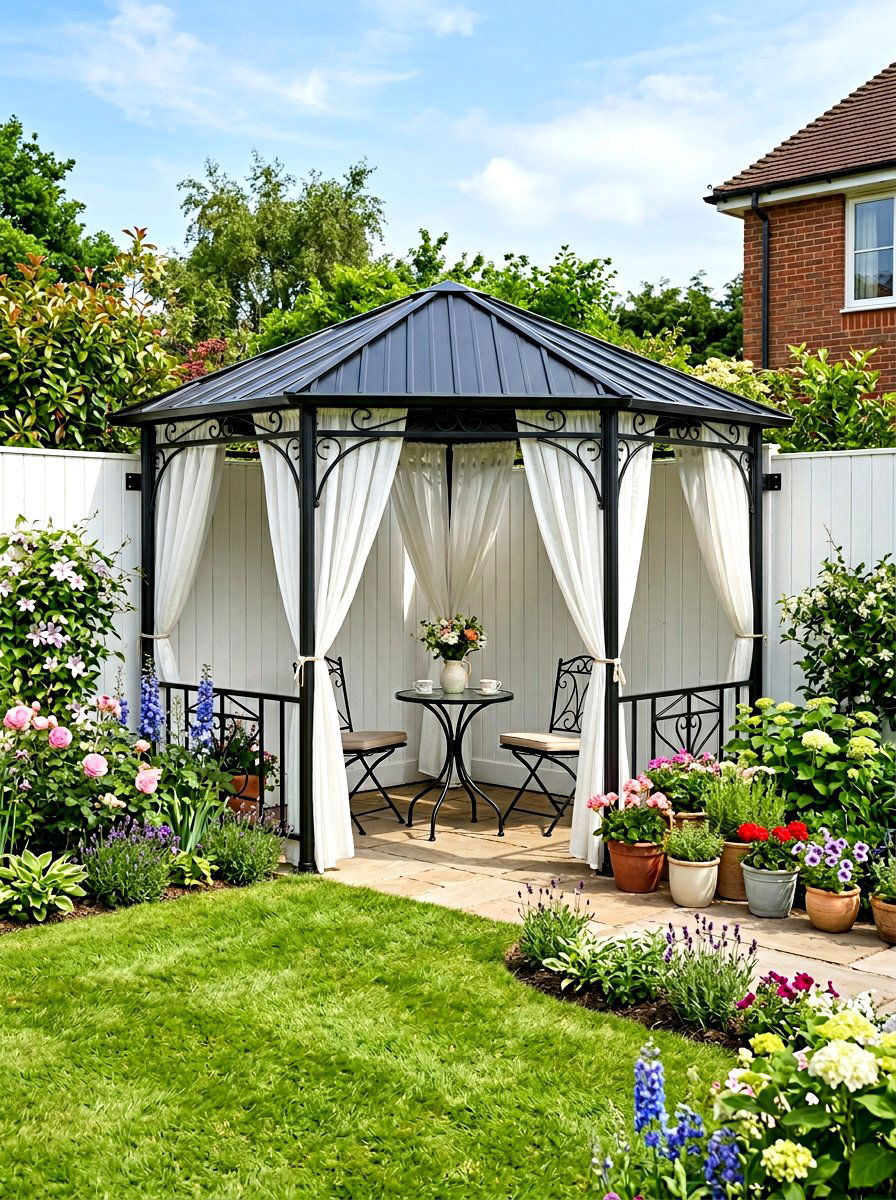 Metal Corner Gazebo - 30 small gazebo ideas