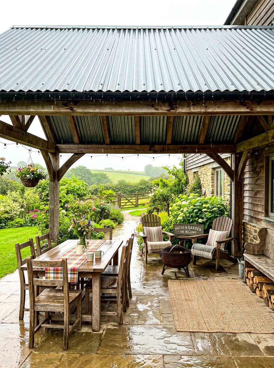 Metal Corrugated Roof - 30 patio cover ideas