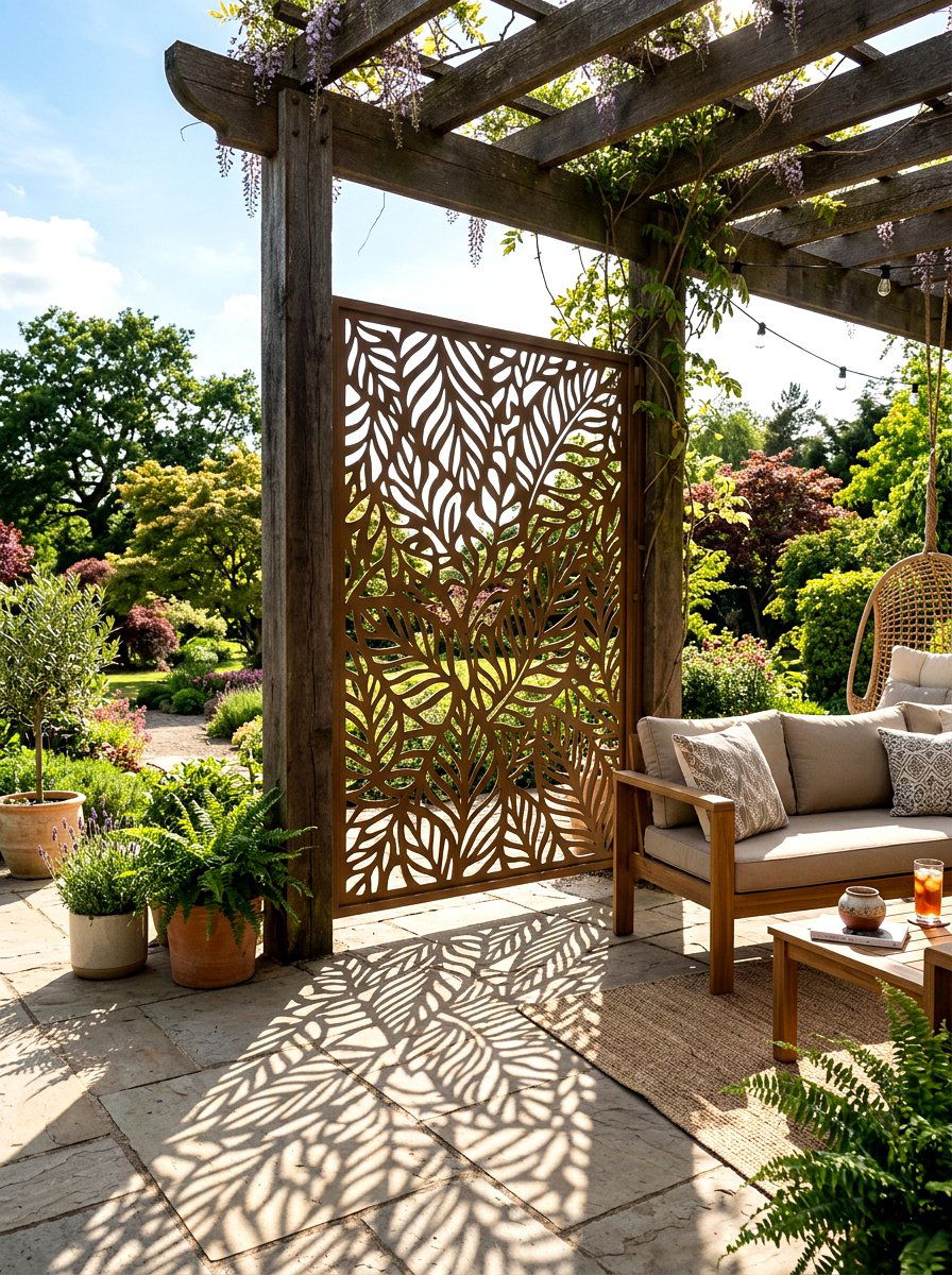 Metal Decorative Screens - 30 patio privacy ideas