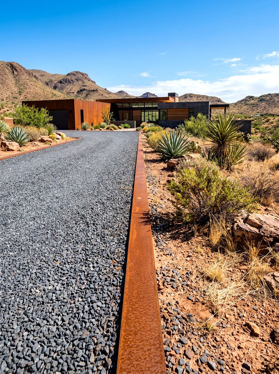 Metal Driveway Edging - 30 driveway border ideas