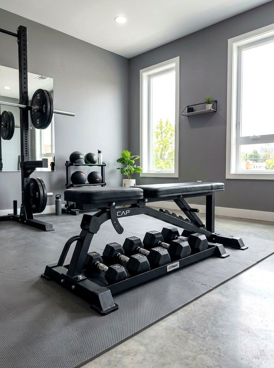 Metal Dumbbell Storage Tray - 30 dumbbell storage ideas