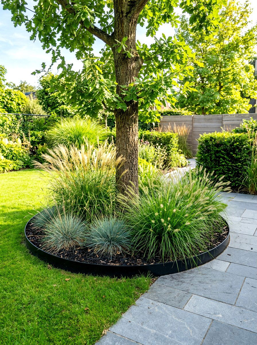 Metal Edging Tree Ring - 30 tree ring flower bed ideas