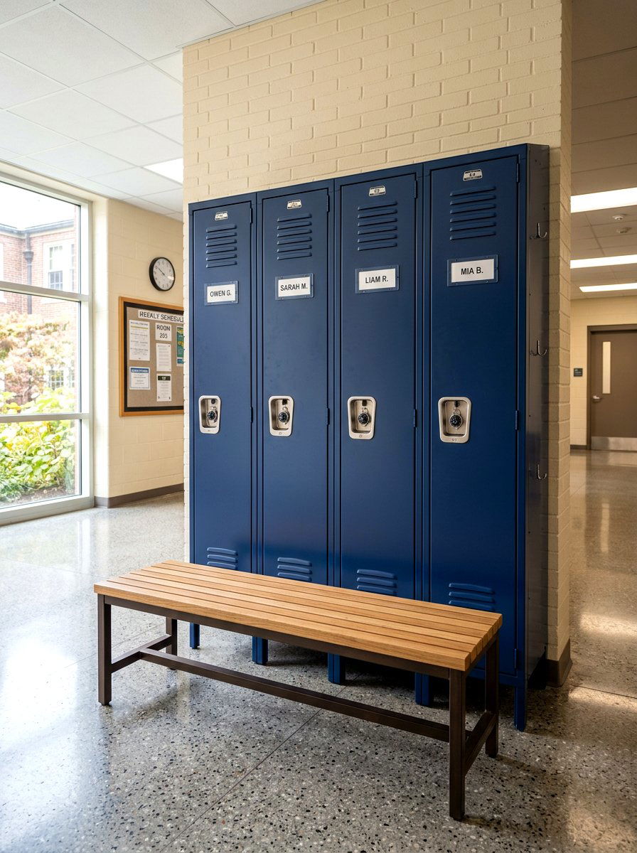 Metal Entryway Locker System - 30 entryway storage ideas
