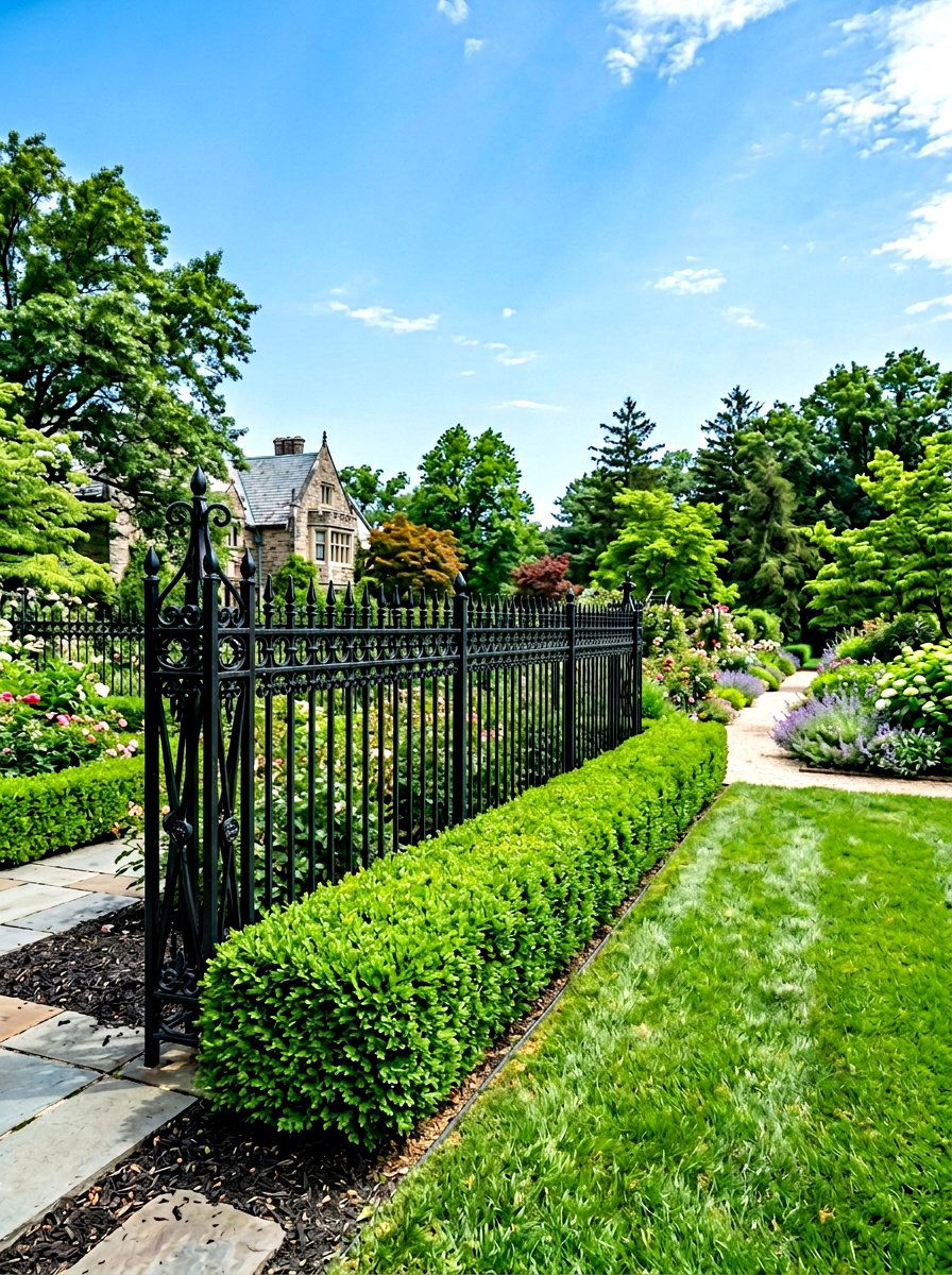 Metal Fence Landscape Edging - 30 fence landscaping ideas