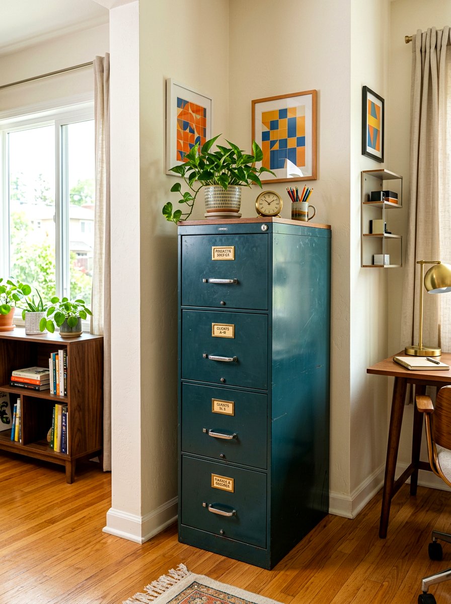 Metal Filing Cabinet - 30 friction maxxing office ideas