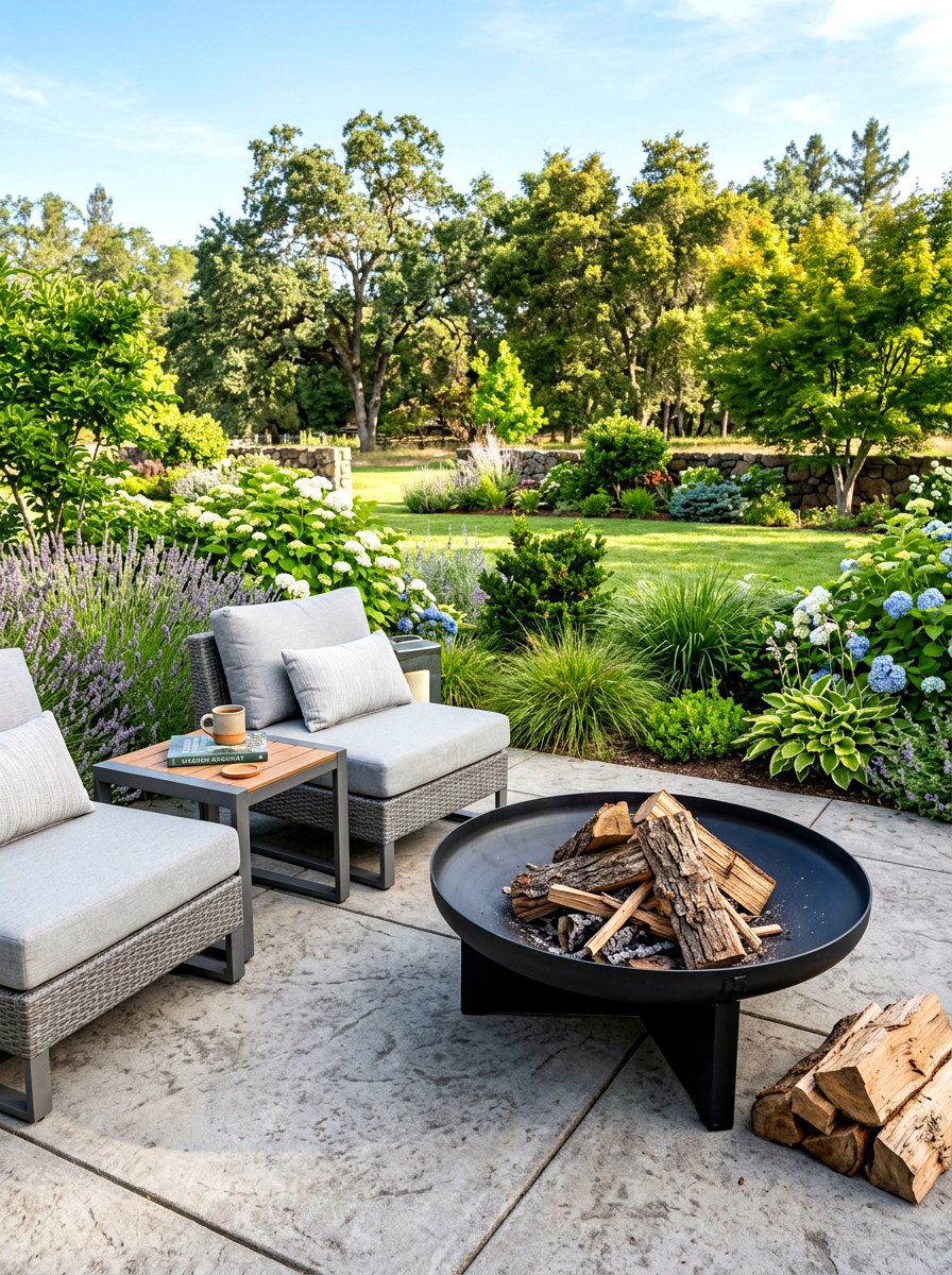 Metal Fire Bowl - 30 backyard fire pit ideas