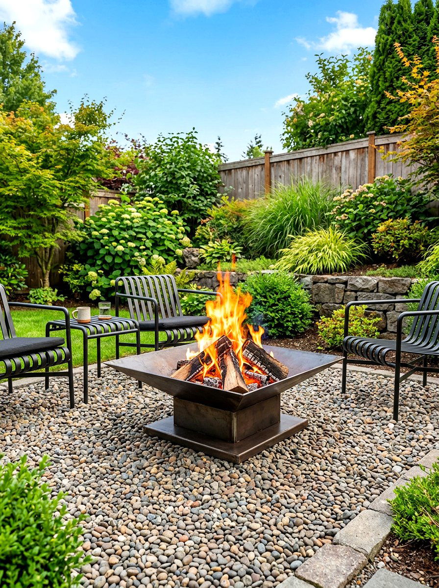 Metal Fire Pit Bowl - 30 square fire pit ideas