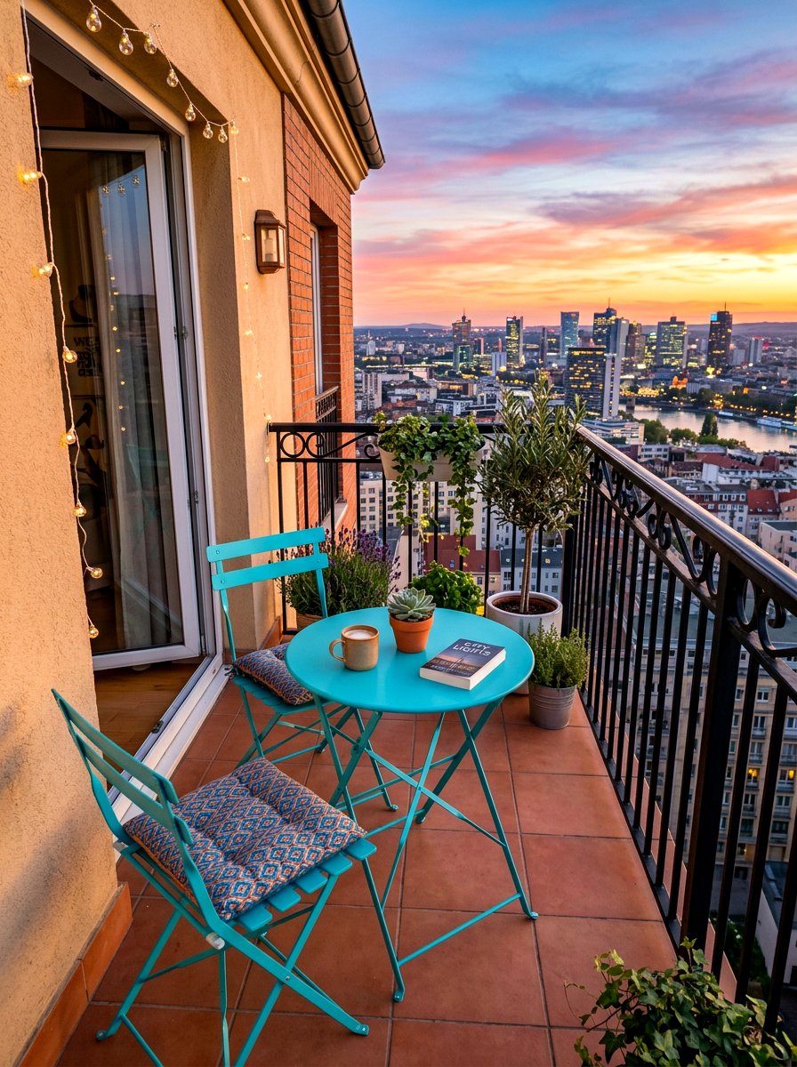 Metal Folding Bistro Set - 30 patio date night ideas