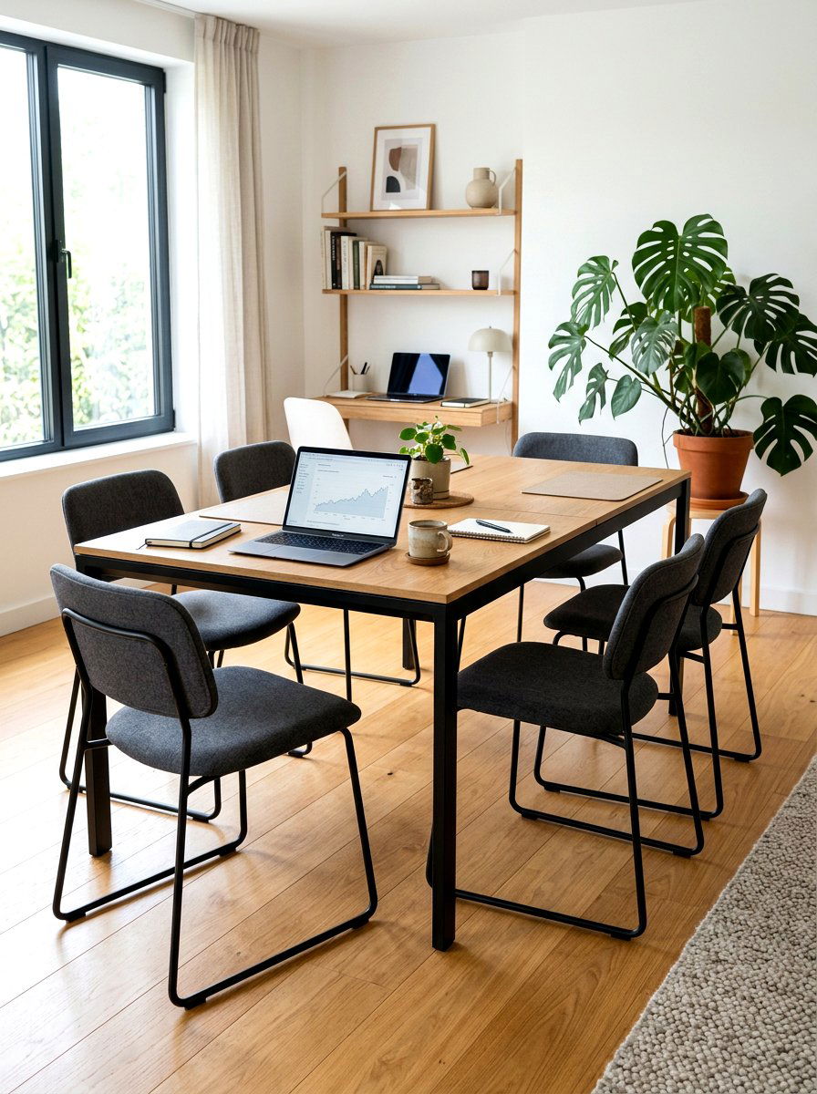 Metal Frame Extendable Table - 30 extendable dining table ideas