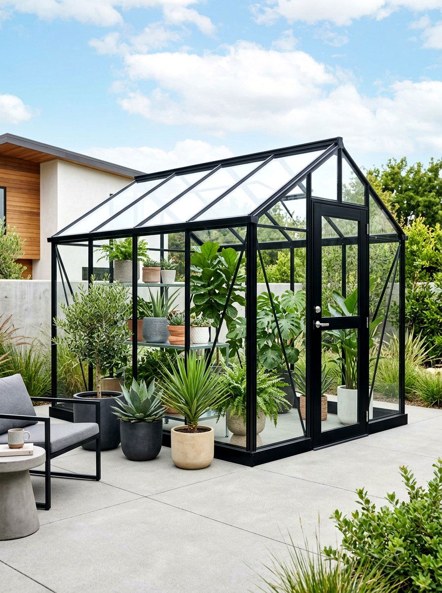 Metal Frame Greenhouse - 30 mini greenhouse ideas