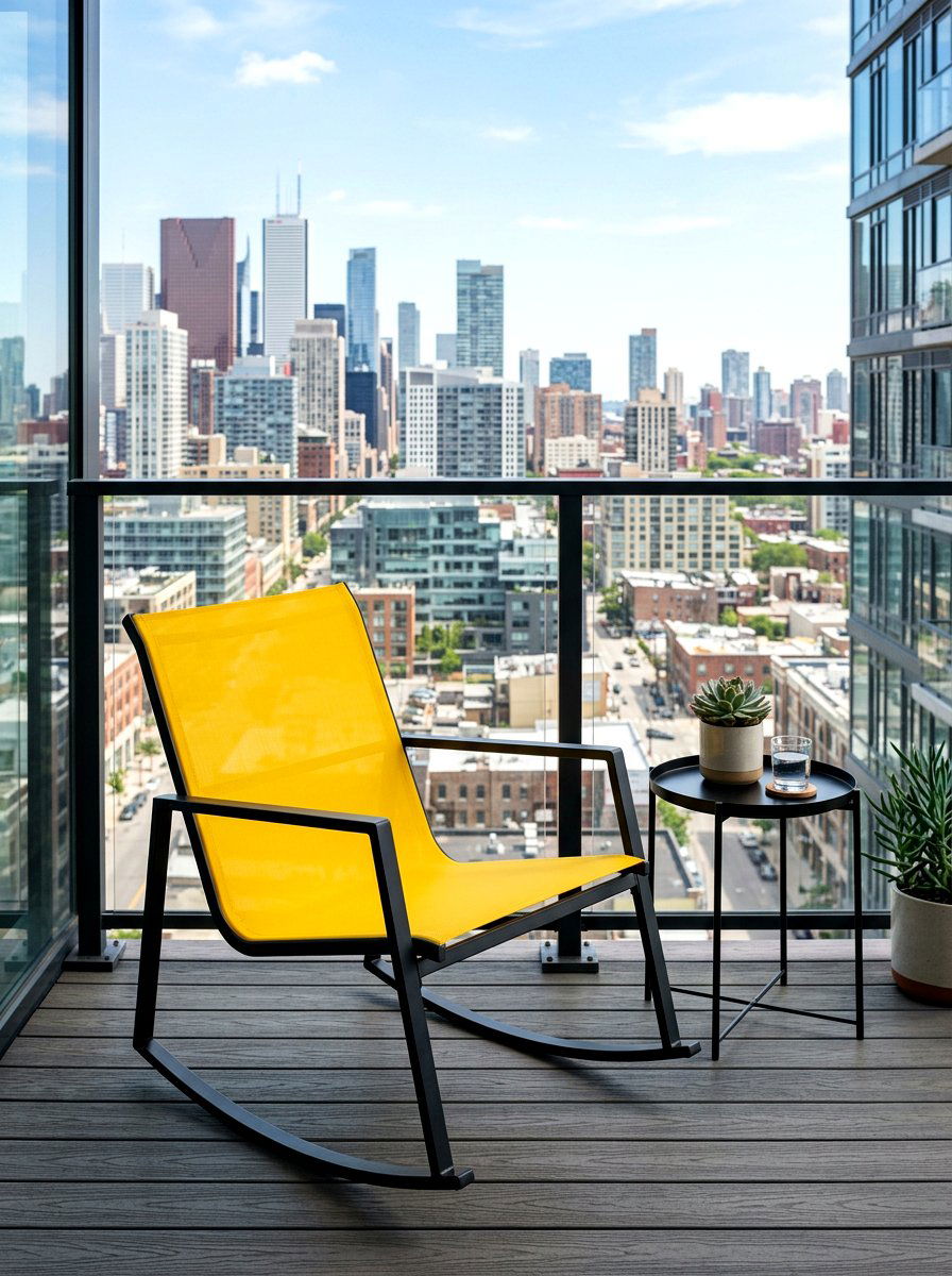 Metal Frame Modern Porch Rocker - 30 porch rocking chair ideas