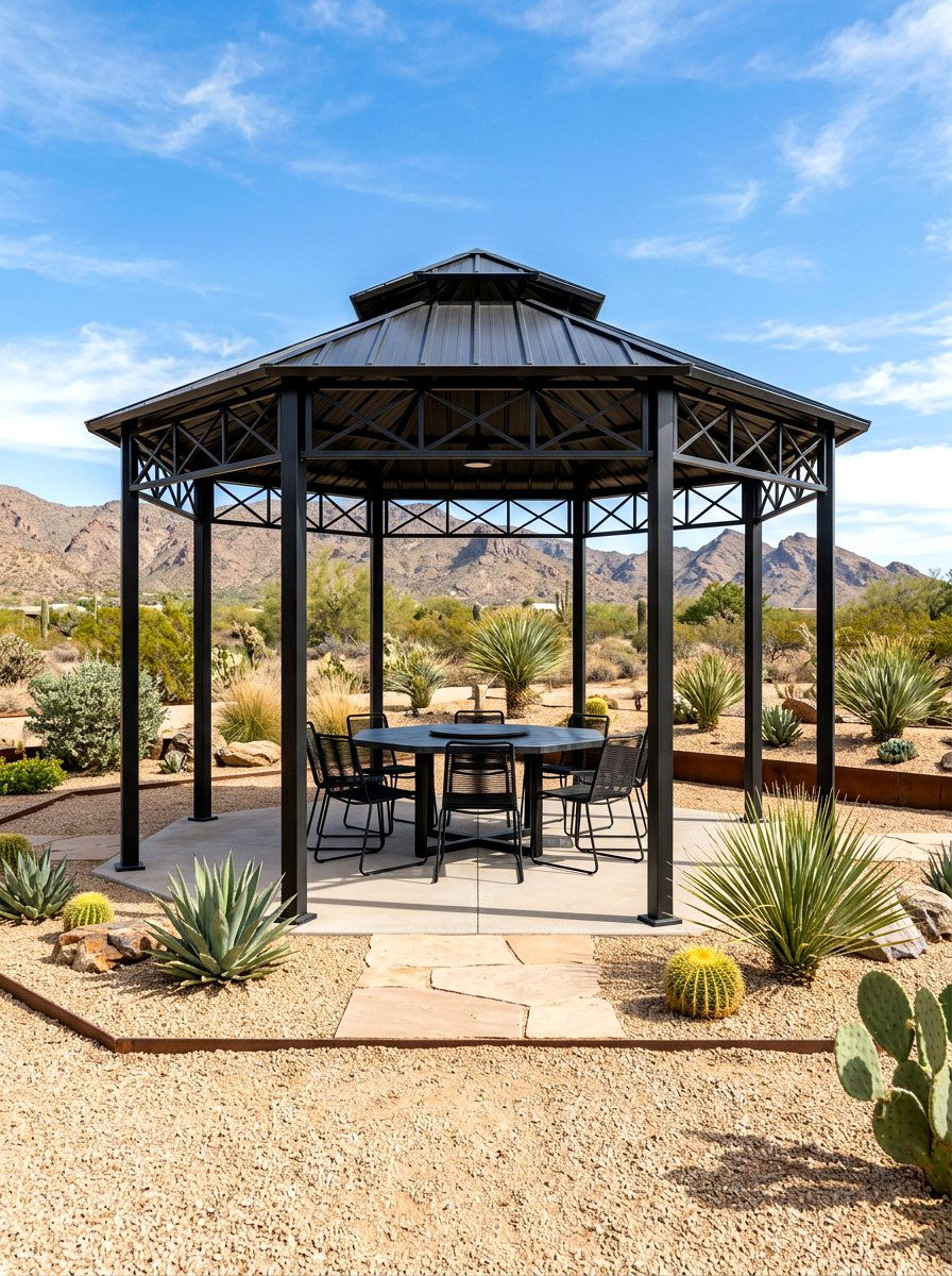 Metal Frame Octagon Gazebo - 30 octagon gazebo ideas
