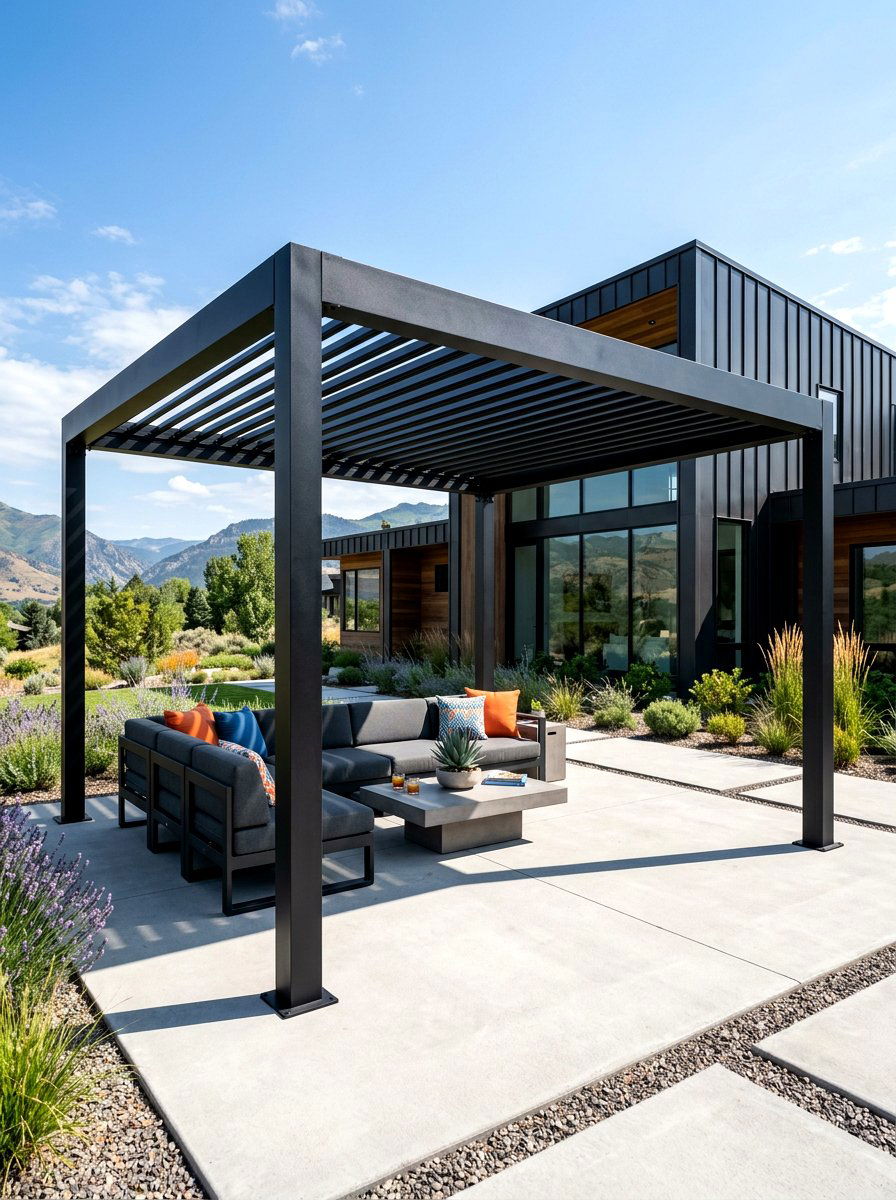 Metal Frame Pergola - 30 cozy pergola ideas