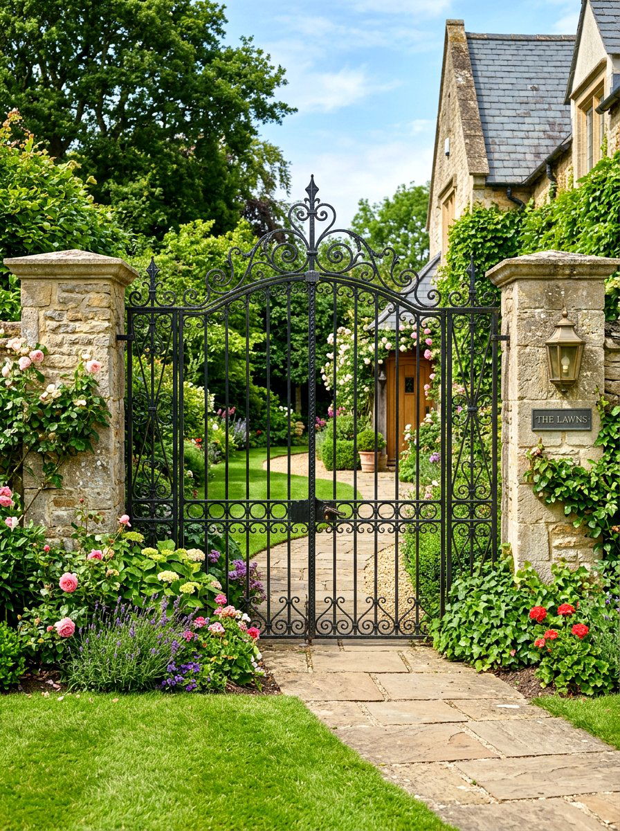 Metal Gate For Side Entrance - 30 side entry curb appeal ideas