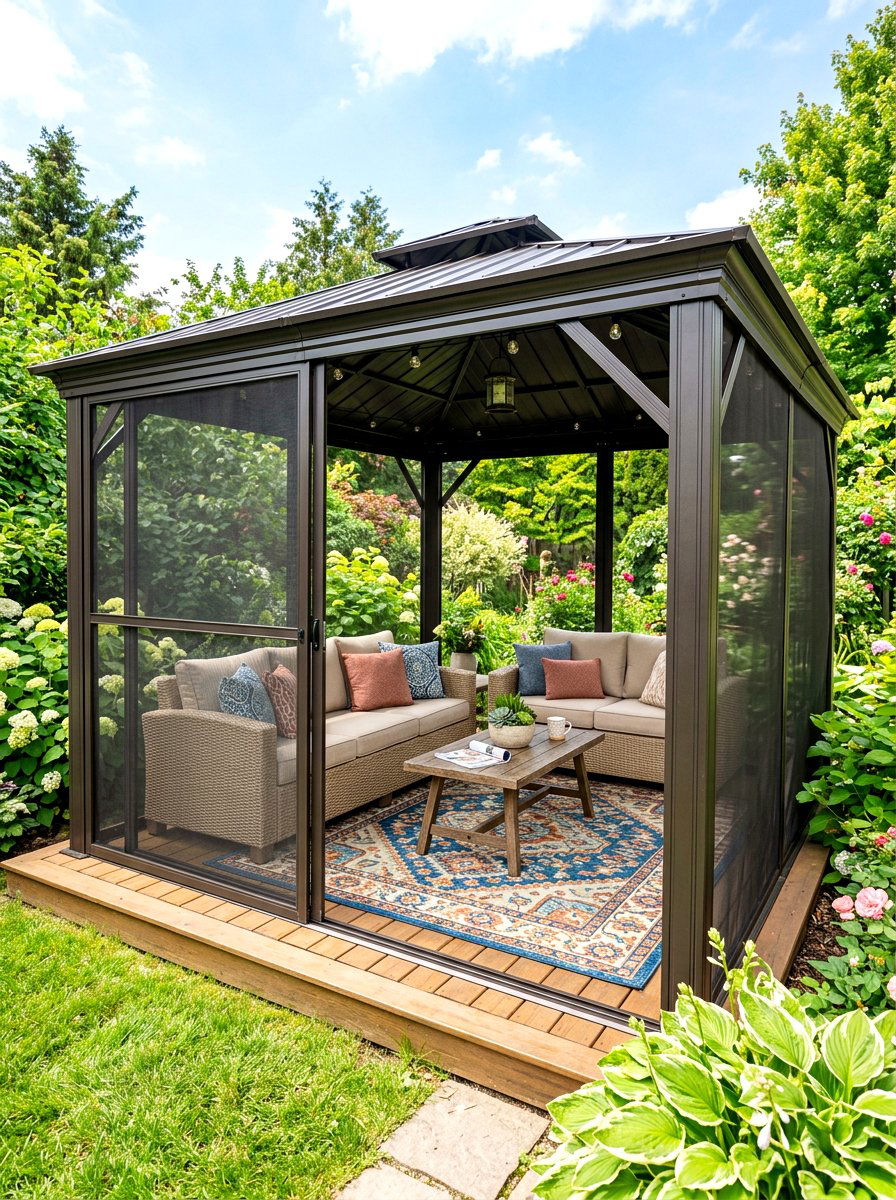 Metal Gazebo With Netting - 30 metal gazebo ideas
