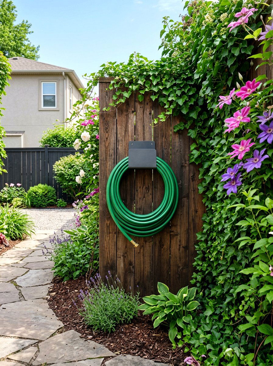 Metal Hose Hanger - 30 hose storage ideas