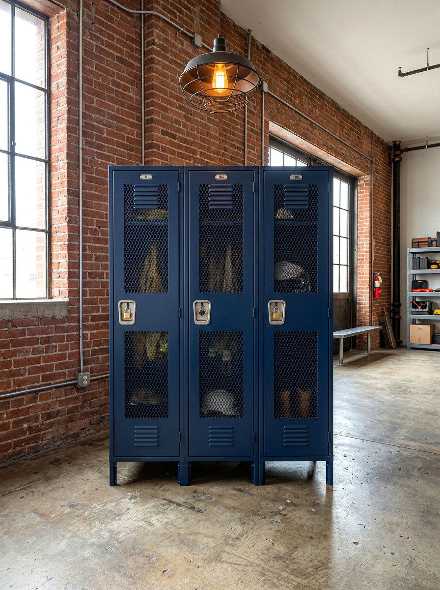 Metal Industrial Locker Storage - 30 entry cubby ideas