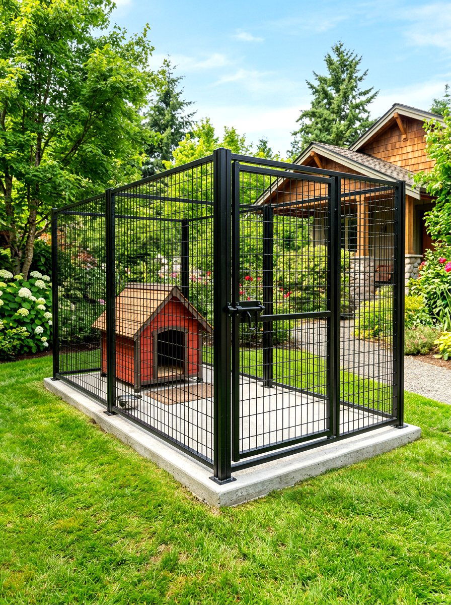 Metal Kennel Dog Run - 30 backyard dog run ideas