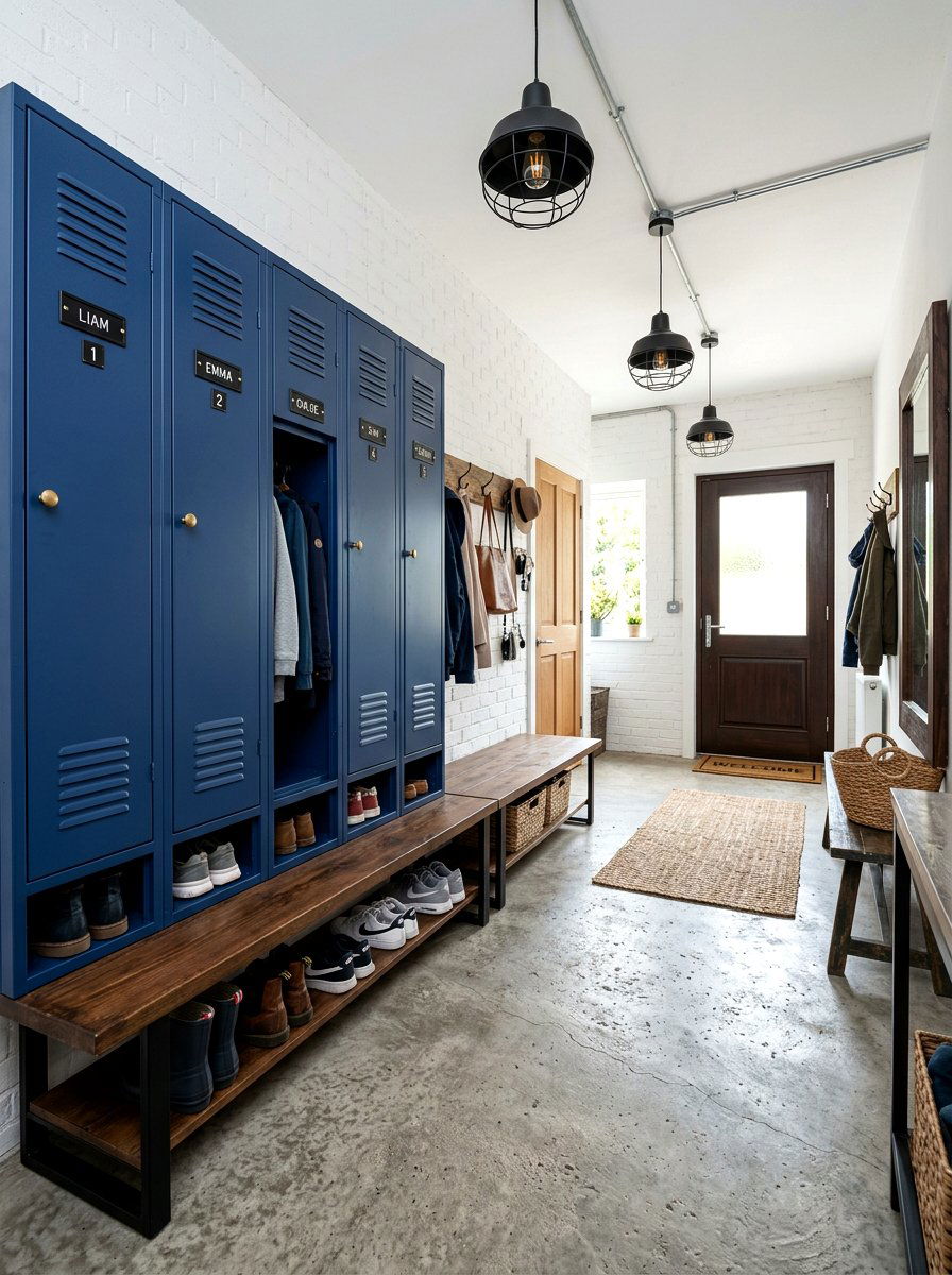 Metal Locker Shoe Storage - 30 hidden shoe cabinet ideas