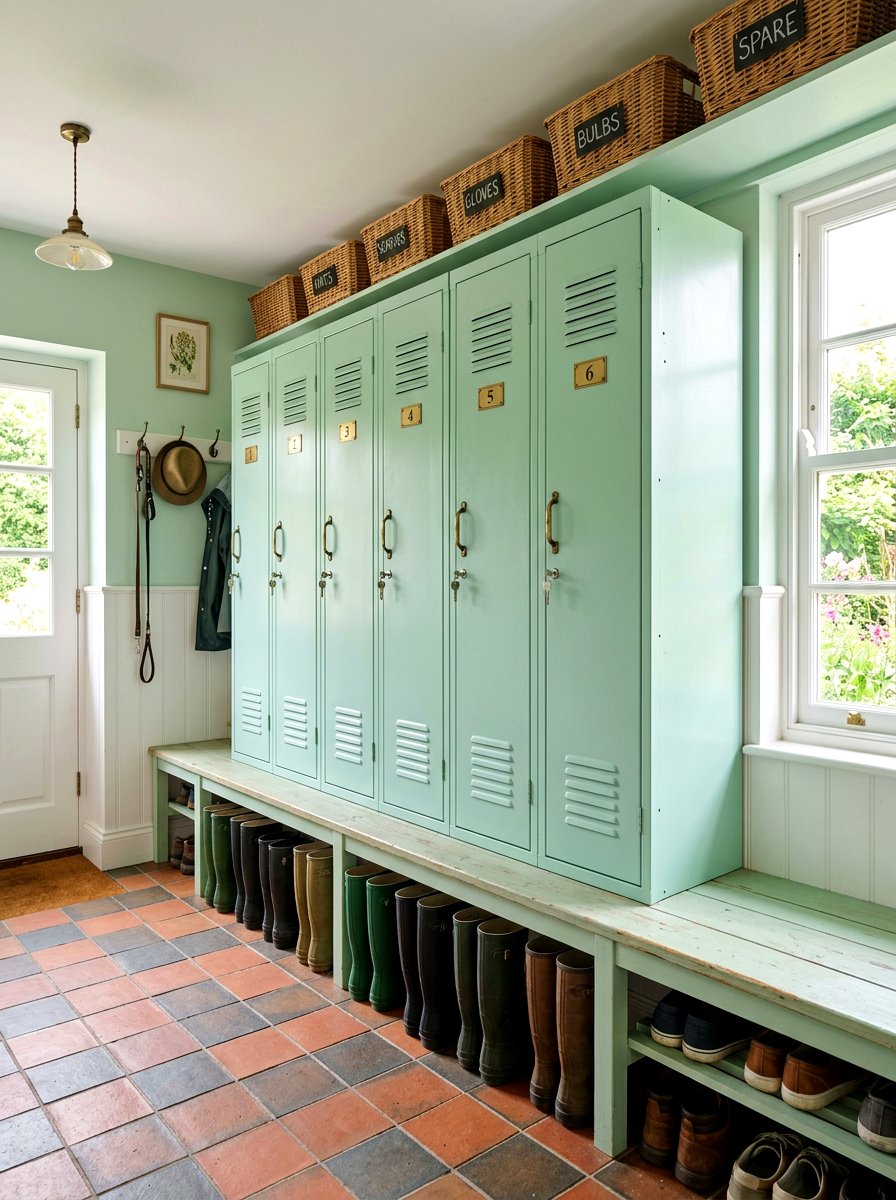 Metal Locker Storage - 30 garden tool organizer ideas