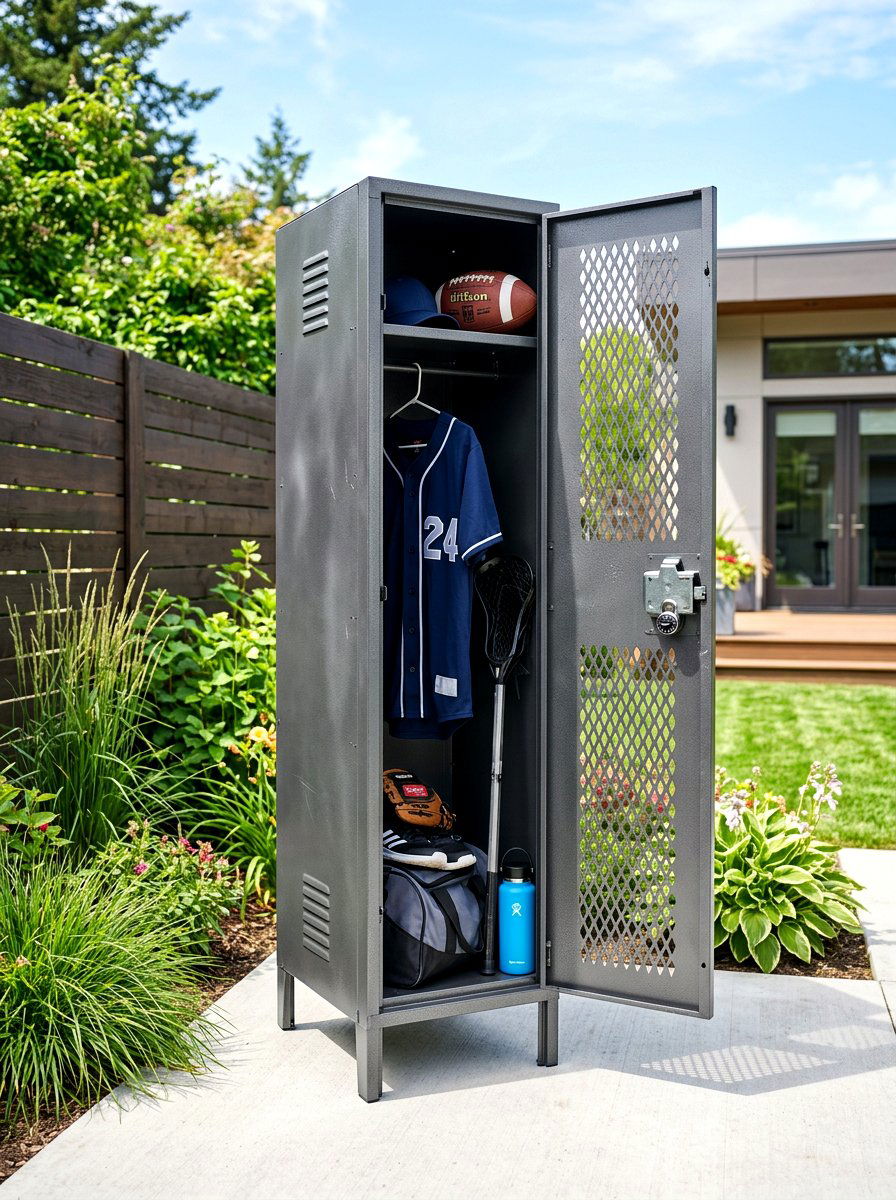Metal Locker - 30 deck storage ideas