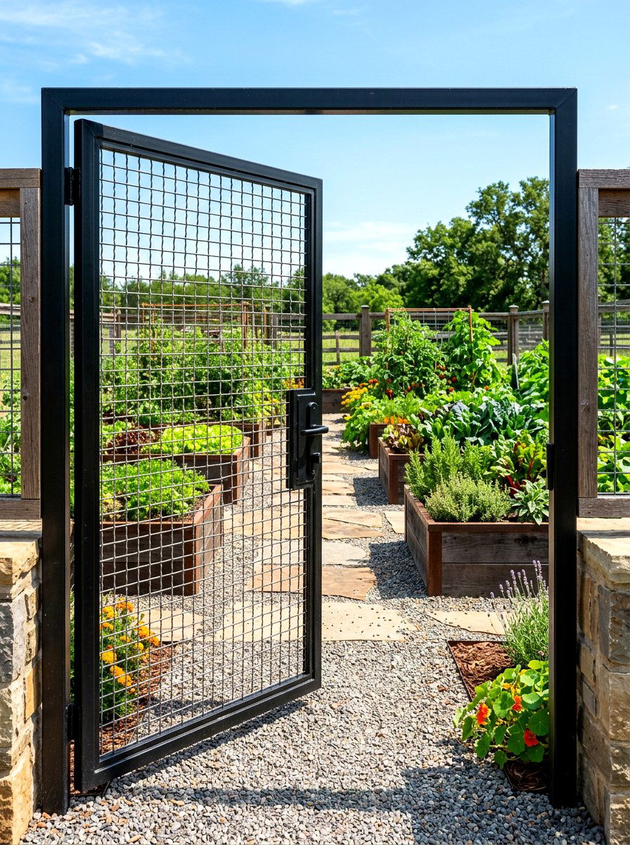 Metal Mesh Gate - 30 garden gate ideas