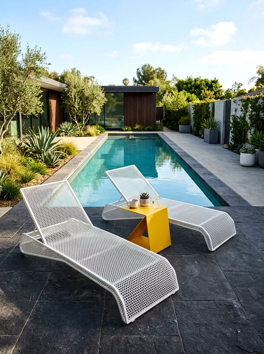 Metal Mesh Modern Lounger - 30 luxury sun lounger ideas