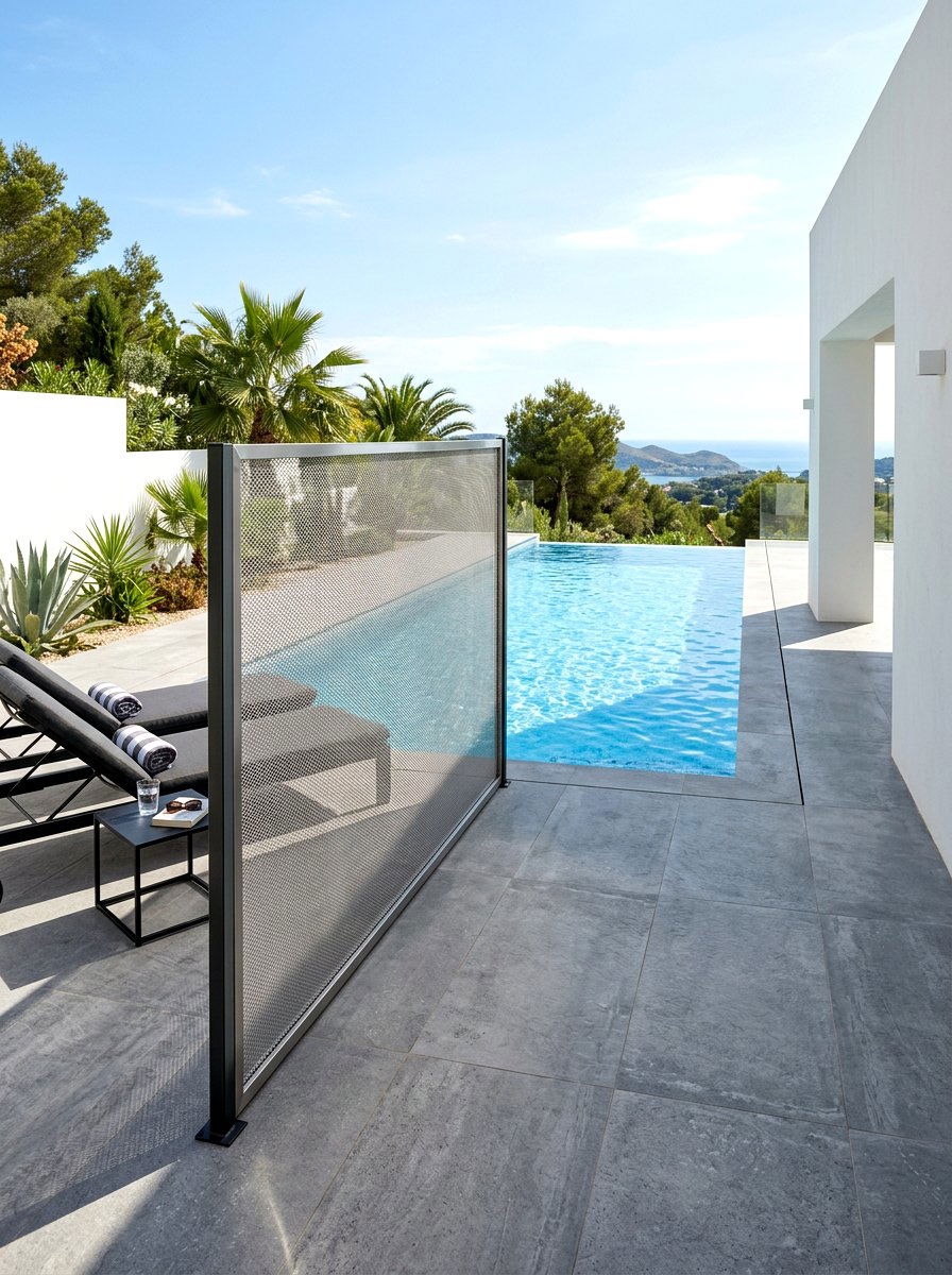 Metal Mesh Privacy Screen - 30 decorative privacy screen ideas