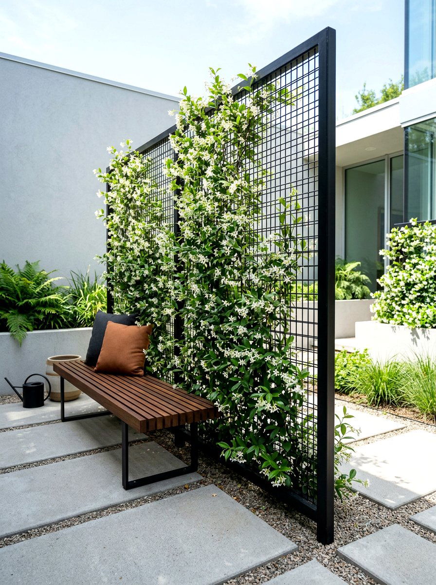 Metal Mesh Trellis - 30 outdoor room divider ideas