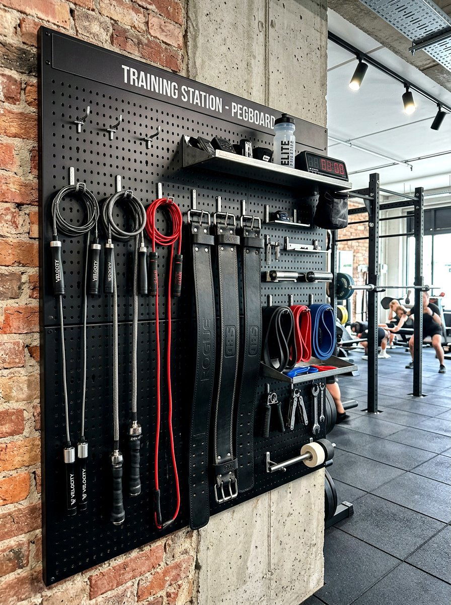 Metal Pegboard For Athletic Accessories - 30 garage sports equipment storage ideas